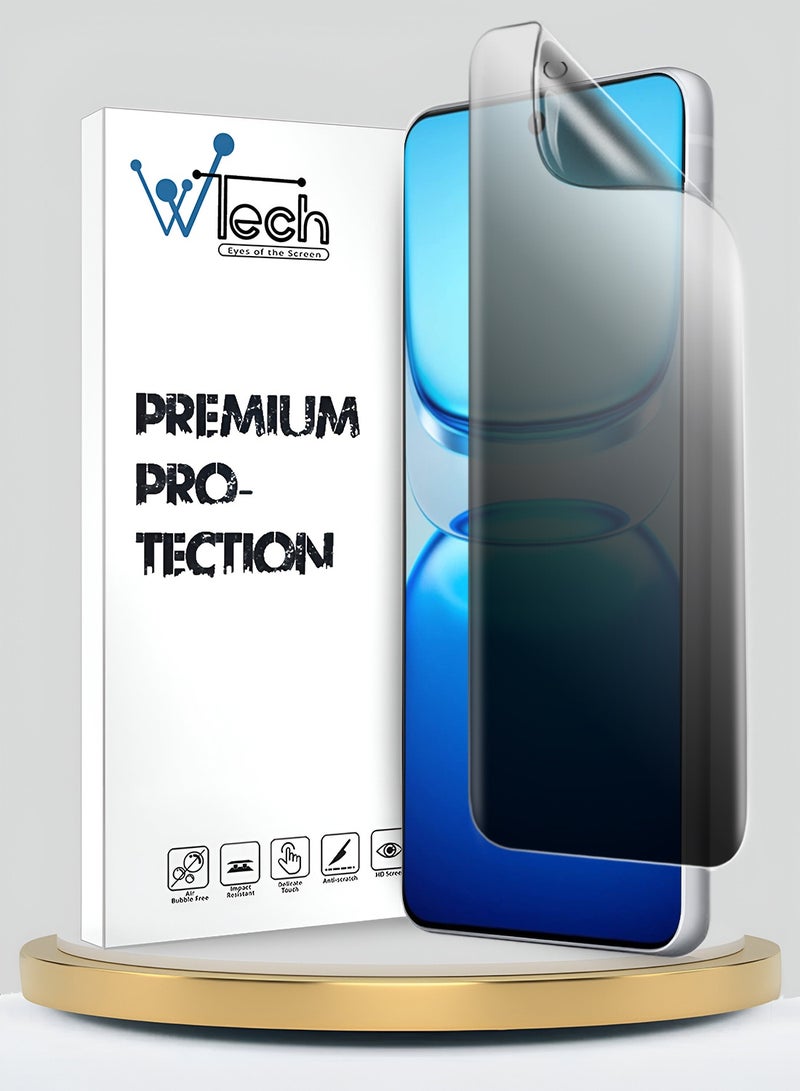 دبليو تيك فيفو iQOO Z10 / فيفو iQOO Neo 10 5G 2025 واقي شاشة رقيق ومرن من الهيدروجيل لحماية الخصوصية ومنع التجسس (MSHFMP) - شفاف - Image 1